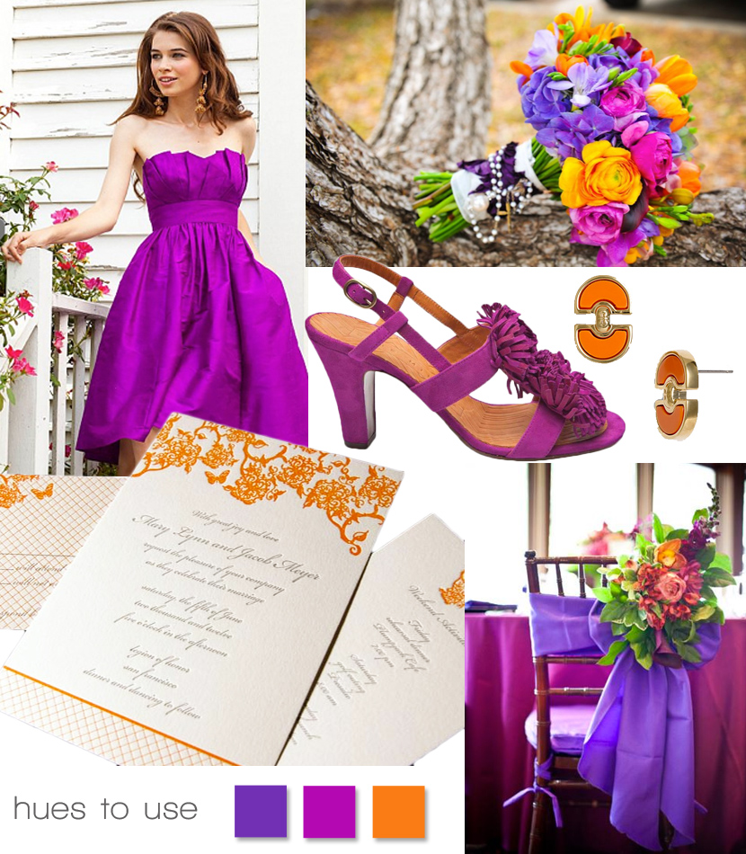 fuschia and orange dress