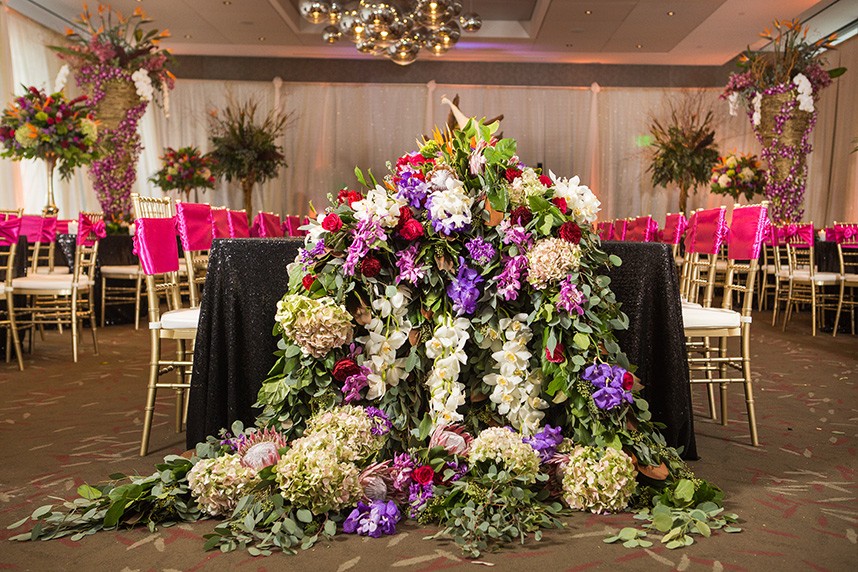 Vintage Tropics Inspired Wedding by Tony Foss Flowers