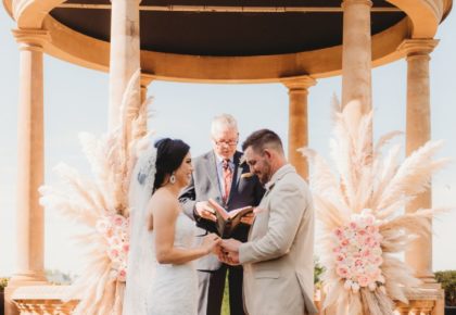 pampas grass ballroom wedding