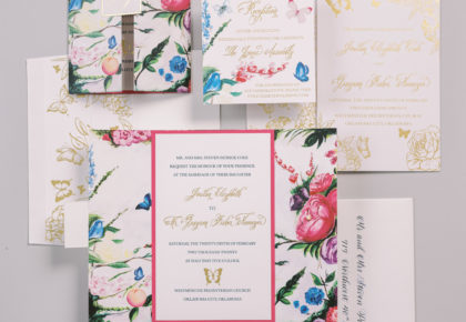 butterfly wedding invitation