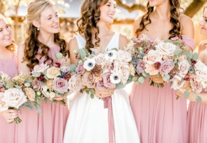 modern floral bridesmaids