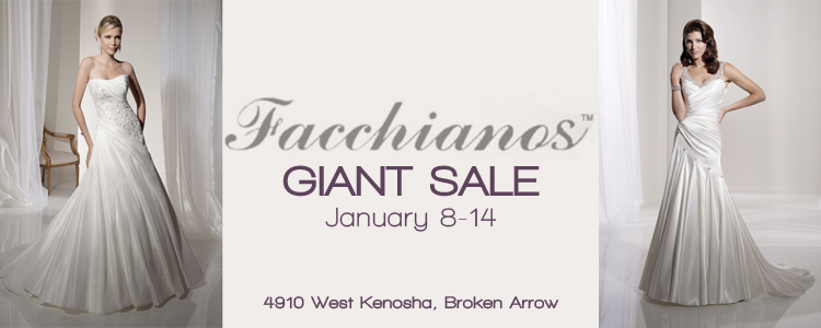 Facchianos Giant Sale, Broken Arrow Wedding Dress Boutique