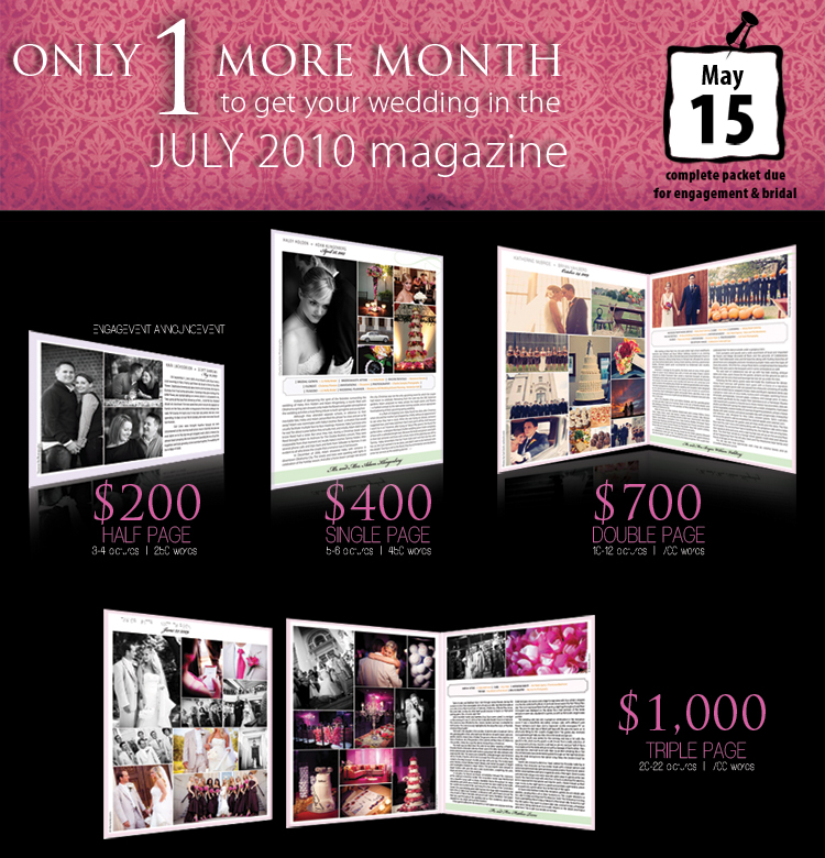 Announce your wedding or engagement in Brides of Oklahoma magazine!