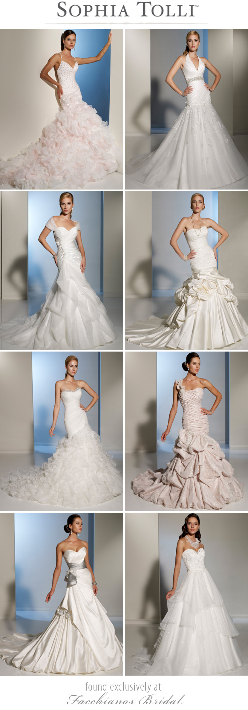 Oklahoma wedding gowns Sophia Tolli at Facchianos Bridal in Tulsa