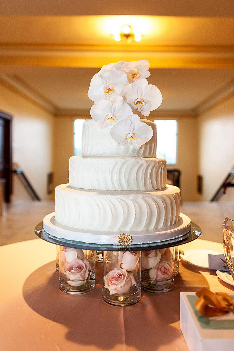 Local Love - Stephanie & Dane at The Blackstone Hotel | Wedding cakes,  Budget wedding cake, Wedding cakes blue